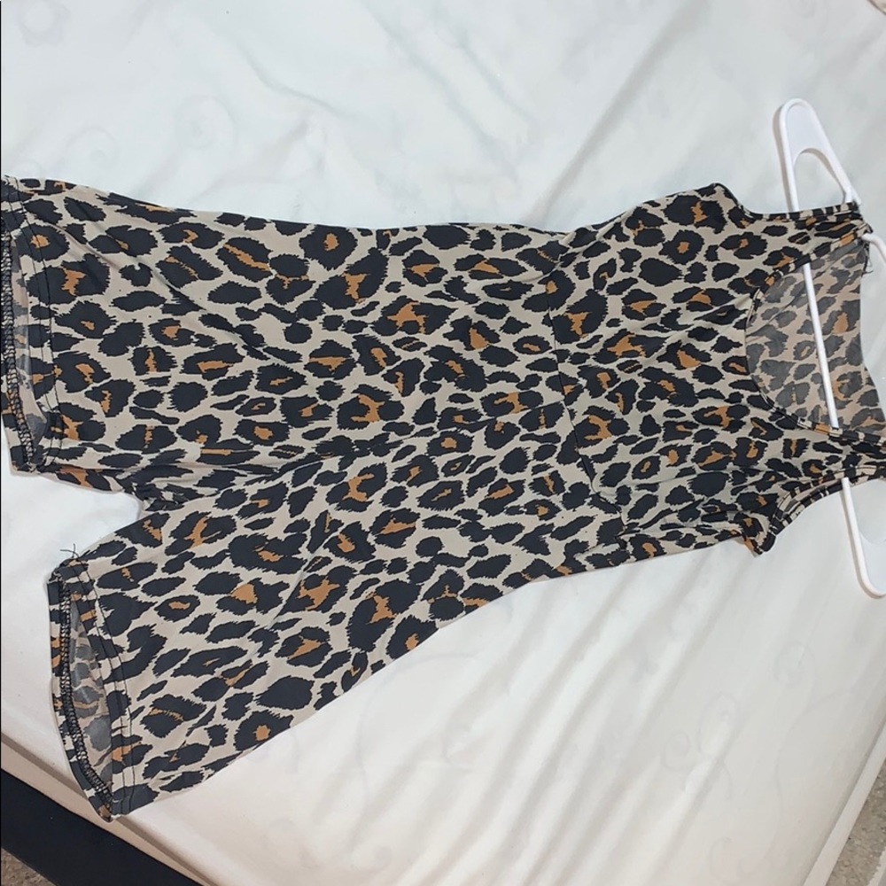 Cheetah print  fitted romper